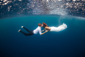 namale fiji wedding photoshoot in a water