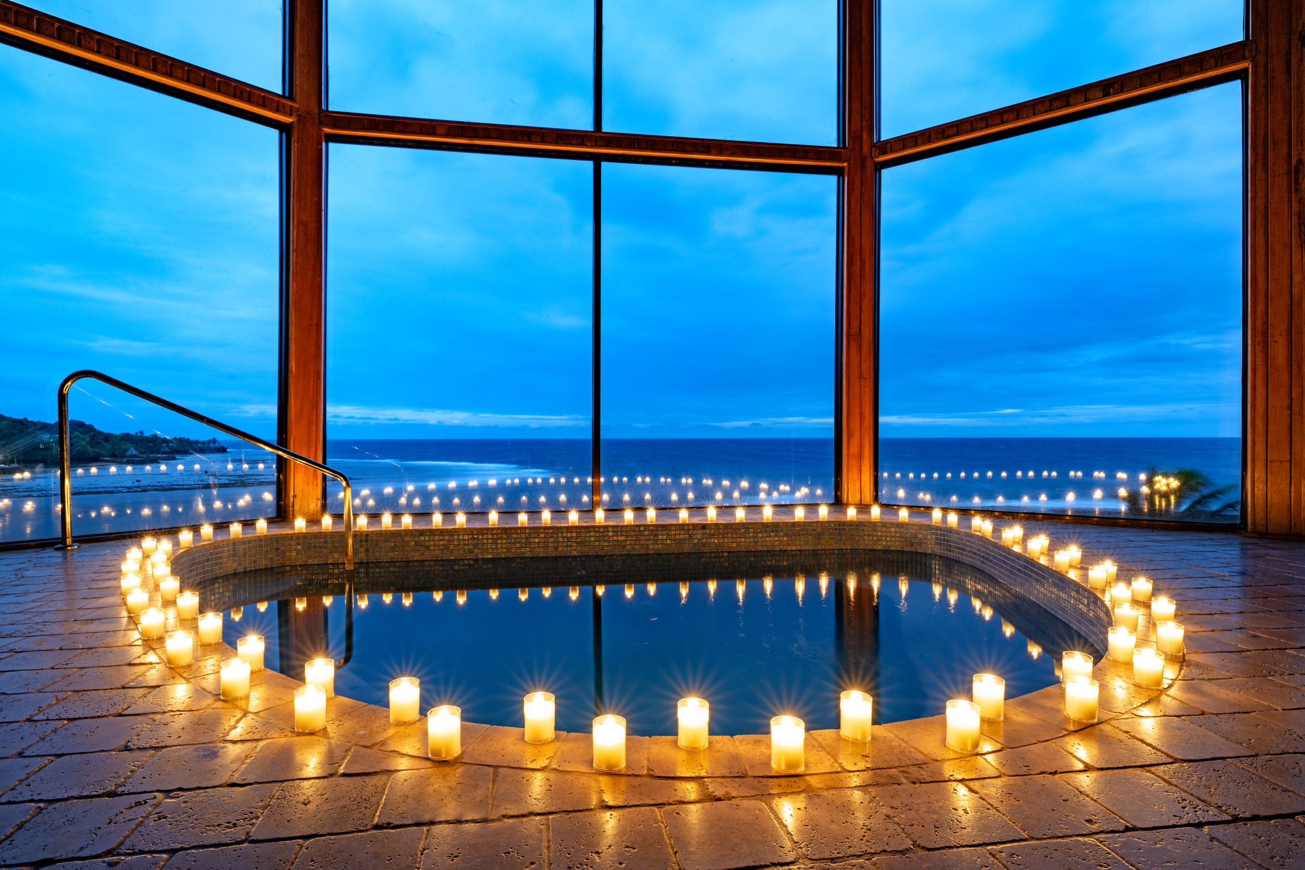 moonlight magic pool facing ocean