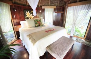 bedroom in garden tropical bure fiji
